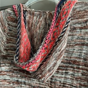 Woven Hooded Mid Cardigan